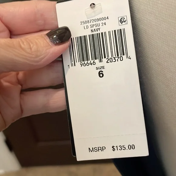 NWT Navy Lauren Ralph Lauren twist front dress. Size 6 - Picture 7 of 9